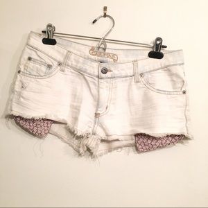 LF | Car Mar cut off denim shorts